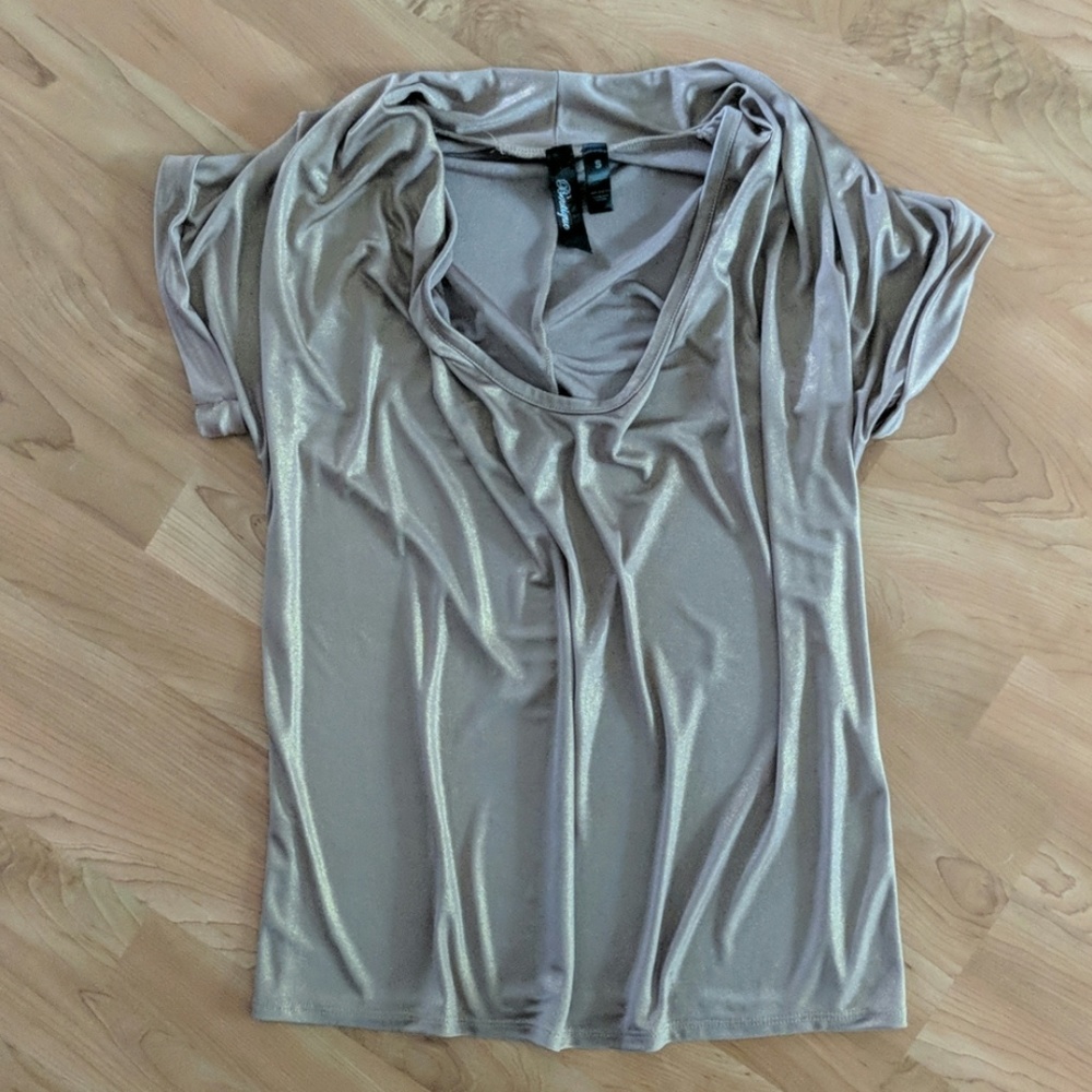 BKE bronze silky shirt